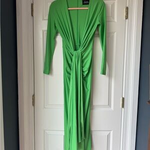 Solace London Vibrant Green Long Sleeve Dress